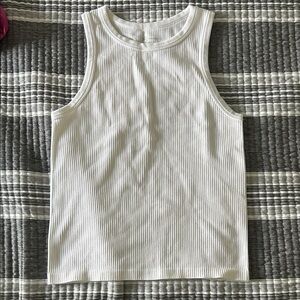 No Boundaries White Ribbed Tank
